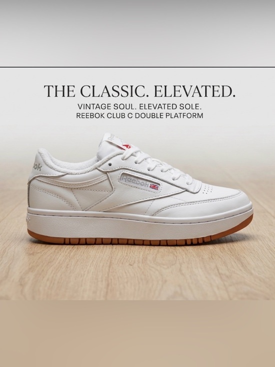 Reebok Shoes - Reebok Club C Extra Platform Sneakers White Gum Sole Women’s 6